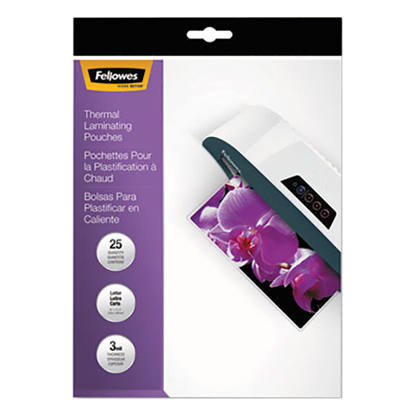 Fellowes 5200501 ImageLast 11 1/2" x 9" Letter Laminating Pouch - 3 Mil - 25/Pack