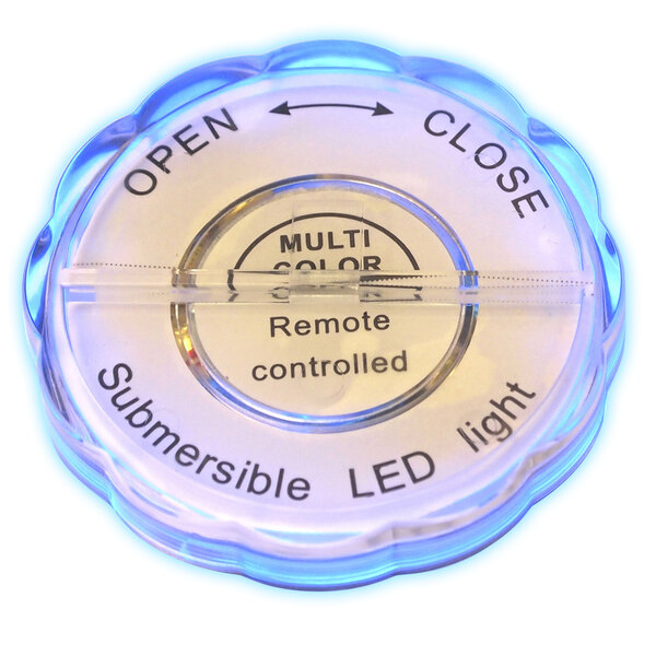 A Clipper Mill remote controlled LED light in blue.