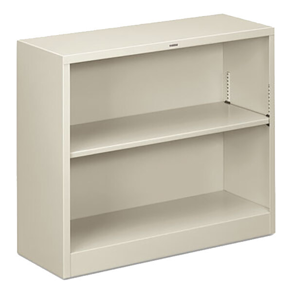 HON S30ABCQ Light Gray 2 Shelf Metal Bookcase 34 1/2" x 12 5/8" x 29"