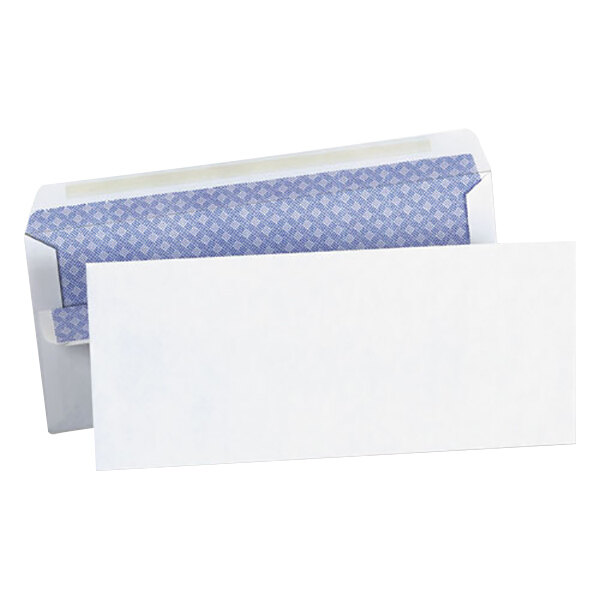 Universal UNV36101 #10 4 1/8" x 9 1/2" White Side Seam Security Business Envelope with Self-Sealing Adhesive Strip - 500/Box