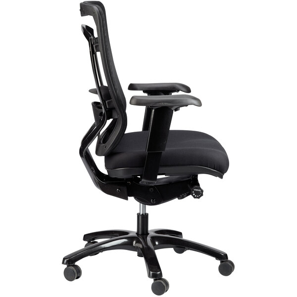 Eurotech Seating MFSY77 Monterey Black Fabric / Mesh Synchro Tilt