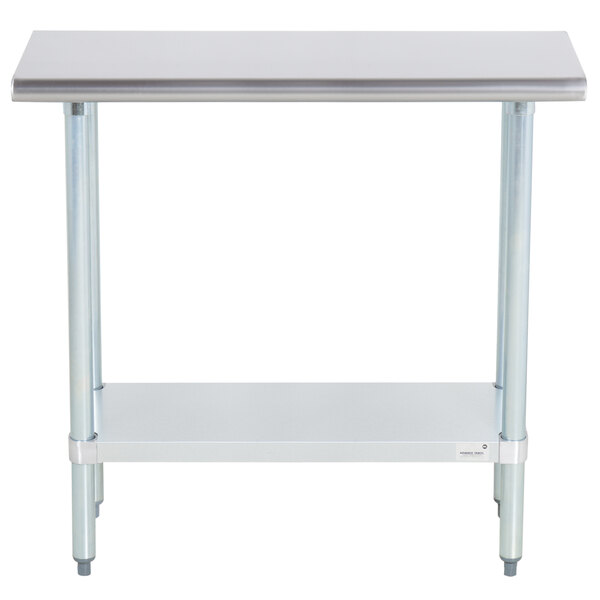 Advance Tabco ELAG-243-X 24" x 36" 16 Gauge Stainless Steel Work Table with Galvanized Undershelf