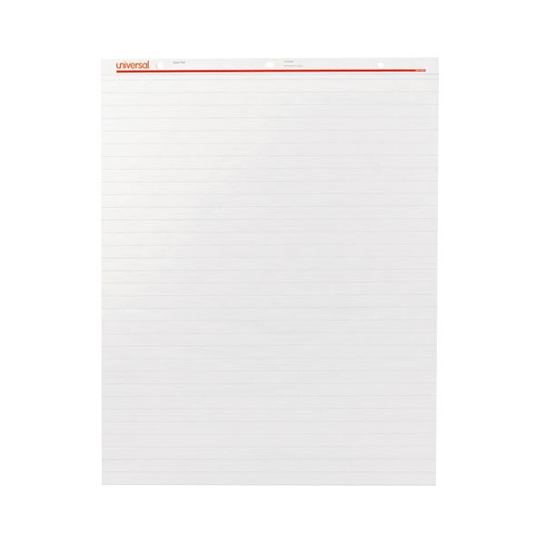 A white paper pad with faint lines on it.