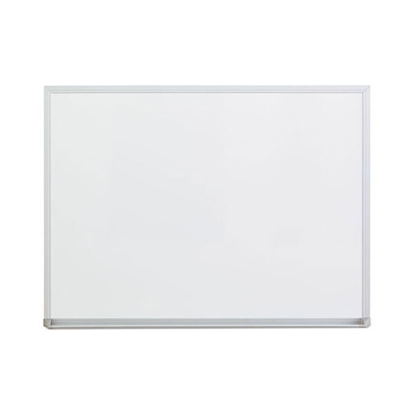 Universal White Melamine DryErase Board with SatinFinished Aluminum Frame