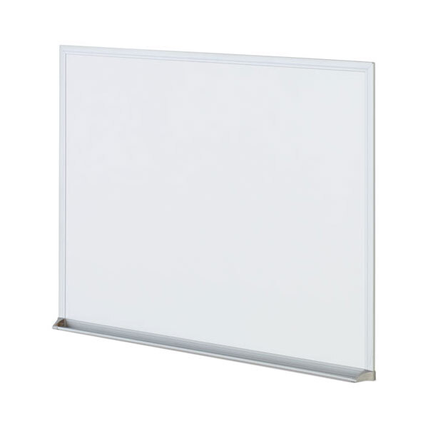 Universal White Melamine DryErase Board with SatinFinished Aluminum Frame