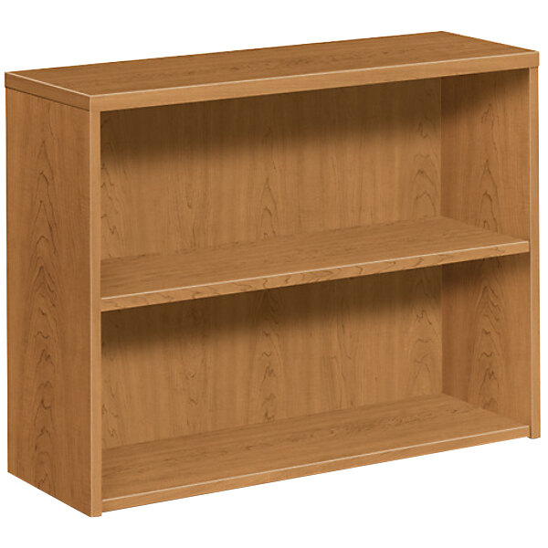 HON 105532CC 10500 Series Harvest 2 Shelf Laminate Wood Bookcase 36" x 13 1/8" x 29 5/8"