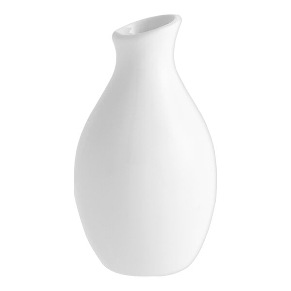 Acopa 3 3/4 Bright White Porcelain Jug Bud Vase - 12/Case