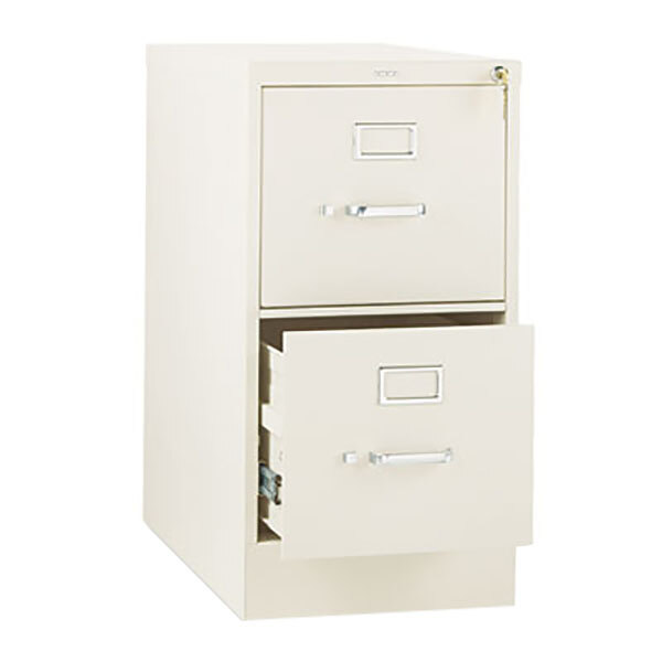 HON 310 Series 15" x 26 1/2" x 29" Putty Two-Drawer Letter Filing Cabinet