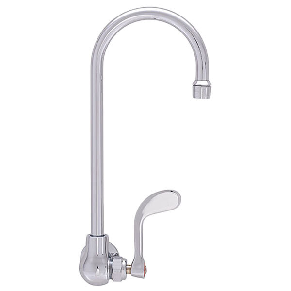 Fisher 82457 Wall Mounted Faucet with 3 1/2" Rigid Gooseneck Nozzle, 2.2 GPM Aerator, and Wrist