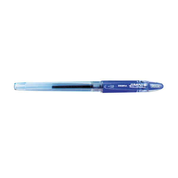 Zebra 44120 Jimnie Blue Ink with Smoked Barrel 0.7mm Roller Ball Stick Gel Pen - 12/Pack