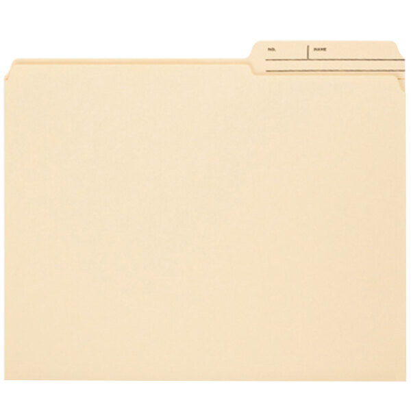Smead 10388 Letter Size File Folder Guide Height with Reinforced 2/5 Cut Printed Right Tab