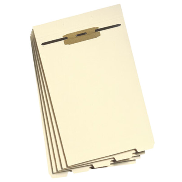 Smead 35650 8 1/2" x 14" 1/5 End Tab Stackable Folder Divider With Fastener - Legal - 50/Pack