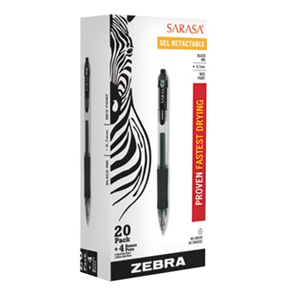 The Zebra Sarasa 0.7mm Retractable Gel Pen in its packaging.