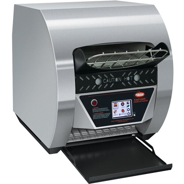 Hatco TQ3-500 Toast-Qwik Stainless Steel Conveyor Toaster with 2" Opening and Digital Controls - 240V, 2220W