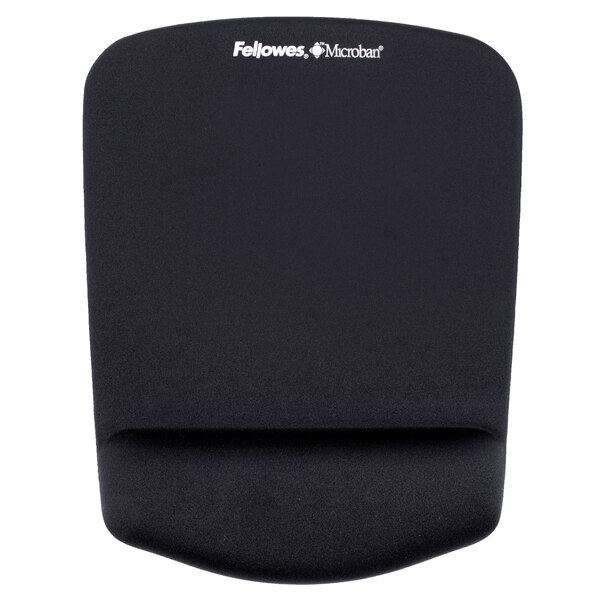 Fellowes 9252001 PlushTouch Black Foam Mouse Pad with Wrist Rest and