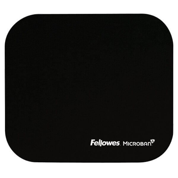 Fellowes 5933901 Black Mouse Pad with Microban Protection