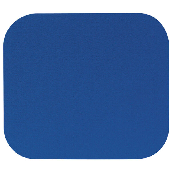 A blue rectangular mouse pad with a white border.