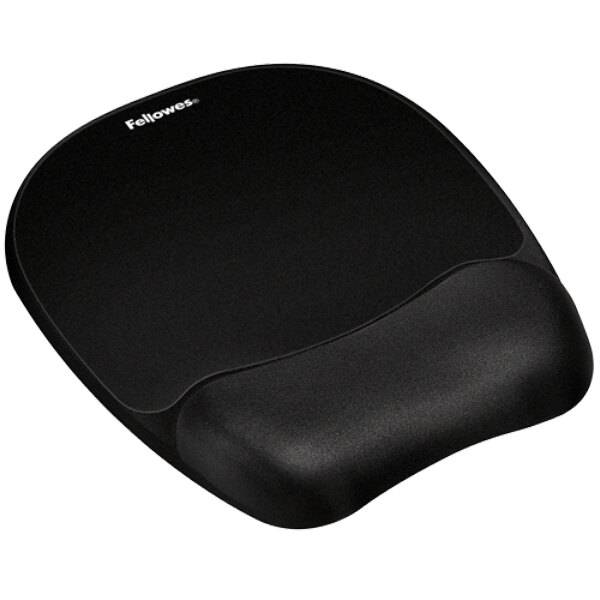 Fellowes 9176501 Black Mouse Pad with Foam Wrist Rest