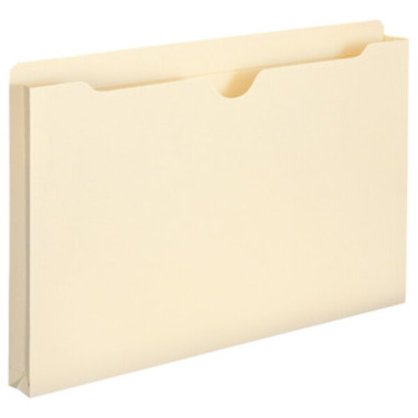A beige file jacket with a white cover.