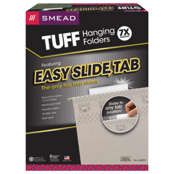 Smead 64092 TUFF Letter Size Hanging File Folder 18/Box