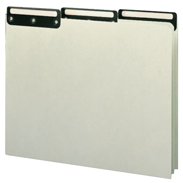 Smead 50534 Green Blank File Guide with 1/3 Metal Tab, Letter - 50/Box