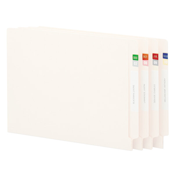 Smead 67450 1" x 1/2" Assorted Monthly End Tab File Folder Label 3000/Box