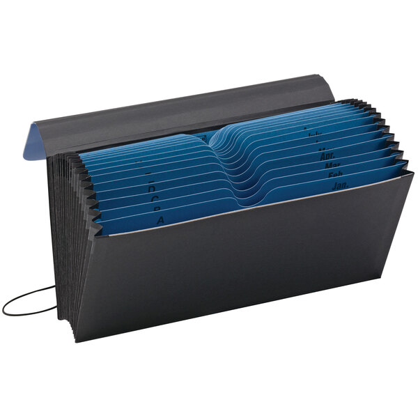 Smead 70506 Banker's Check Size 21Pocket Expanding File, Blue/Black