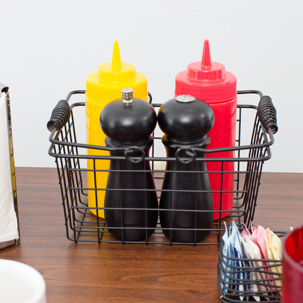 Choice Black Tabletop Market Basket 9" x 7" x 5"