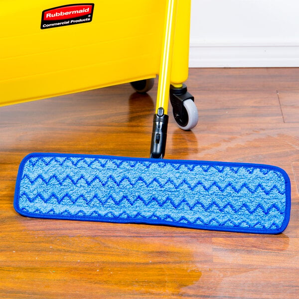 12 Pack Rubbermaid Commercial Q409-00 Economy Wet Mopping Pad 18" Blue 