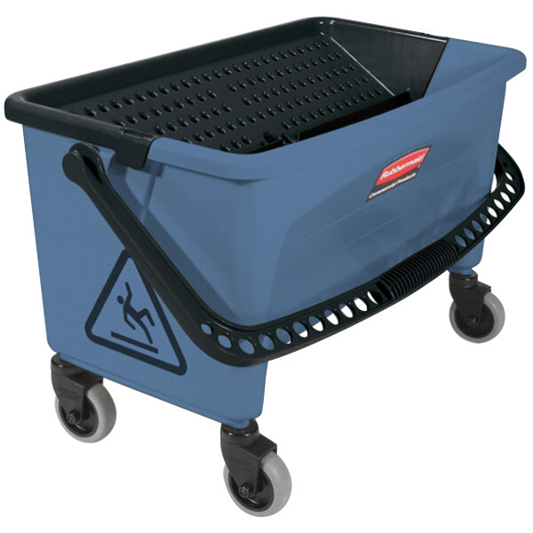 Rubbermaid FGQ93000BLUE Blue 40 qt. No Touch Microfiber Mop / Finish Bucket