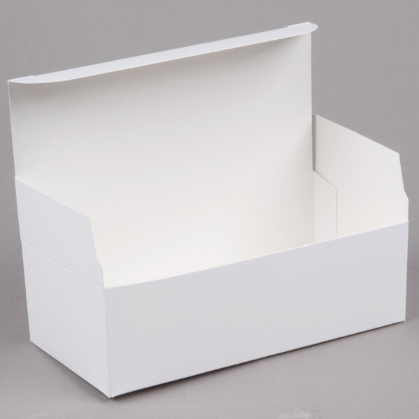 White 1-Piece Auto-Popup Candy Box NEW 25 Pack Bulk Disposable Packaging 1/2 lb 