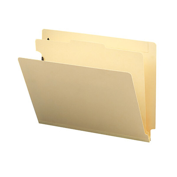 A Smead heavy weight file folder with two open files.
