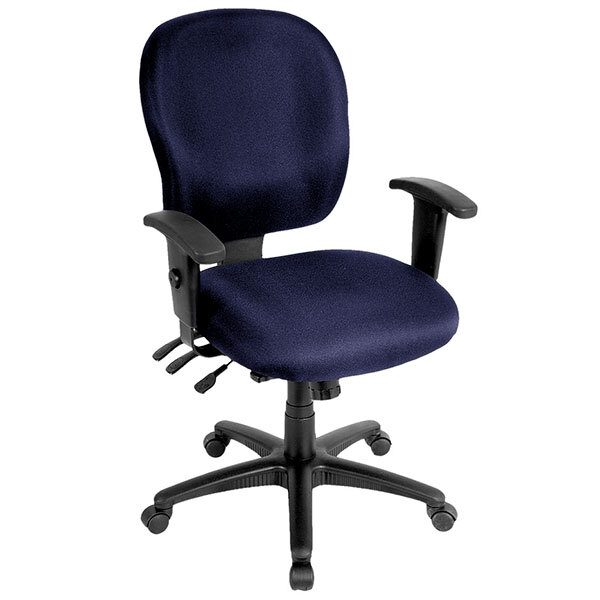 Eurotech FM4087-AT30 Racer Series Navy Mid Back Swivel Office Chair