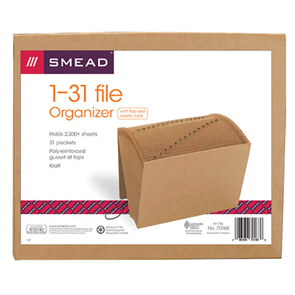 Smead 70168 Letter Size 31Pocket Expanding File 131 Indexed, Flap