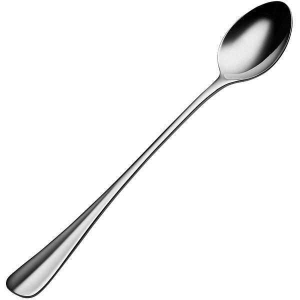 A Bon Chef stainless steel iced tea spoon with a long handle.