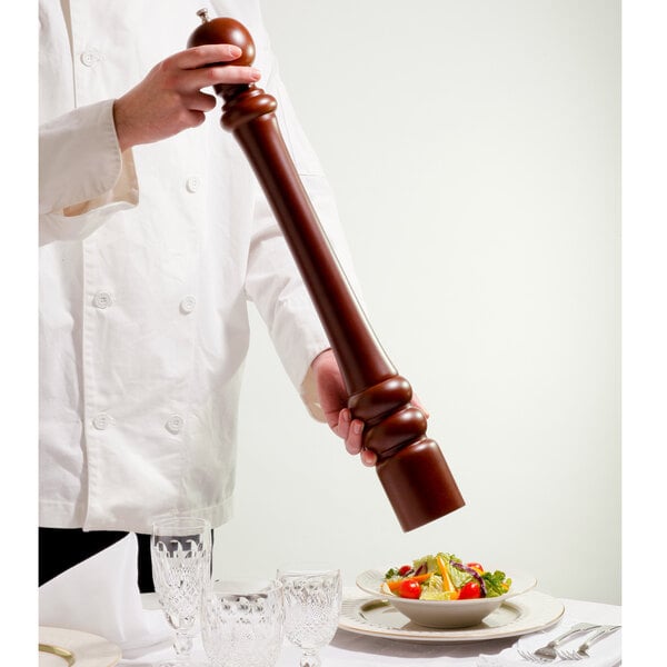 Chef Specialties 10 Pepper Mill & Salt Mill Set - Walnut + Natural