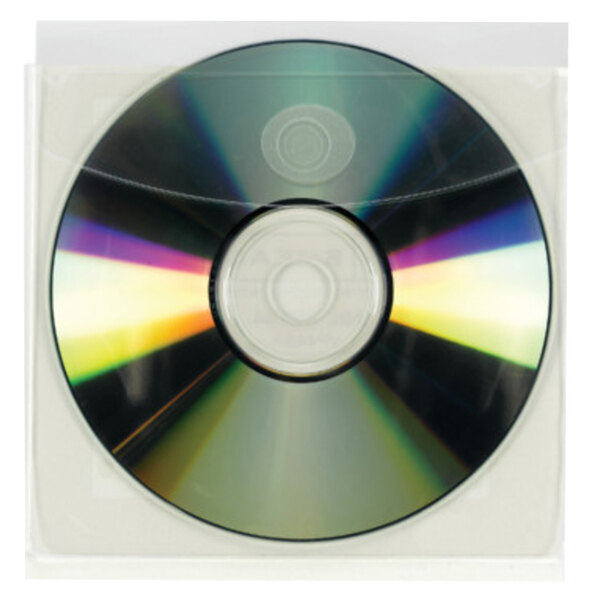 Adhesive CD Sleeves Smead 68144 5" SelfAdhesive CD/DVD Sleeve