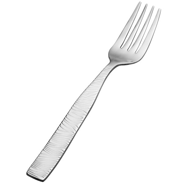 A Bon Chef stainless steel fork with a silver handle.