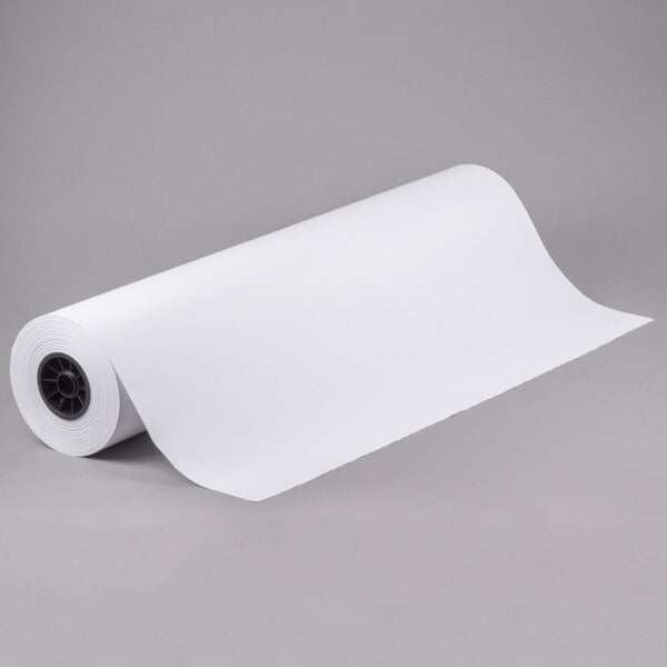 36'' x 1000' White Wrapping Paper Rolls - 40 lbs