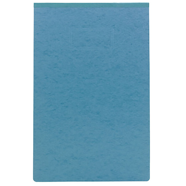 A blue rectangular report cover with a white border.