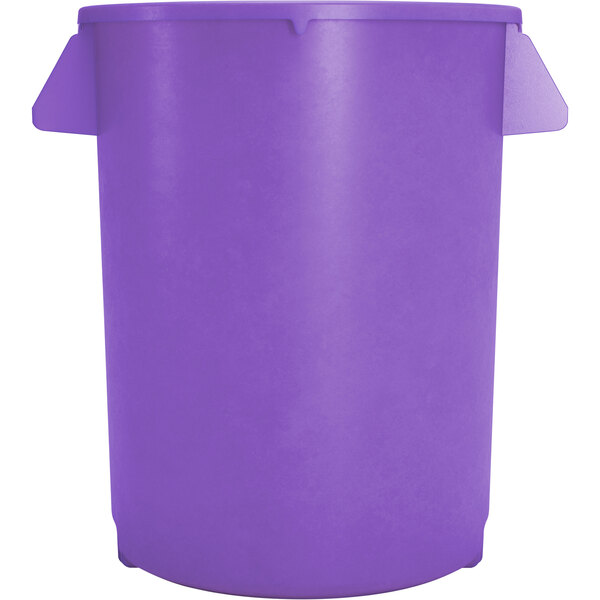Carlisle 84102089 Bronco 20 Gallon Purple Round Trash Can