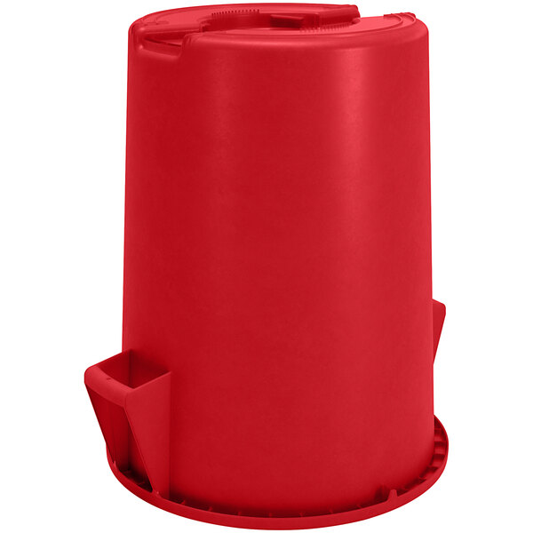 Carlisle 84104405 Bronco 44 Gallon Red Round Trash Can