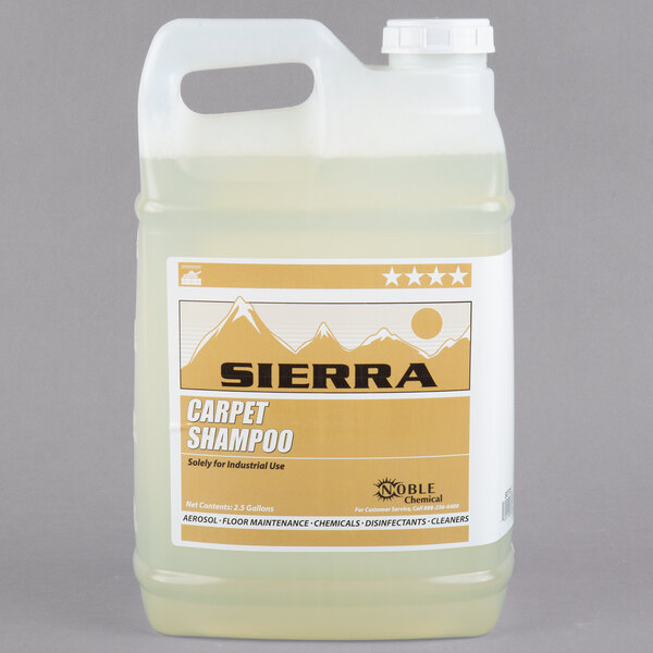 Sierra by Noble Chemical 2.5 gallon / 320 oz. Concentrated Carpet Shampoo - 2/Case
