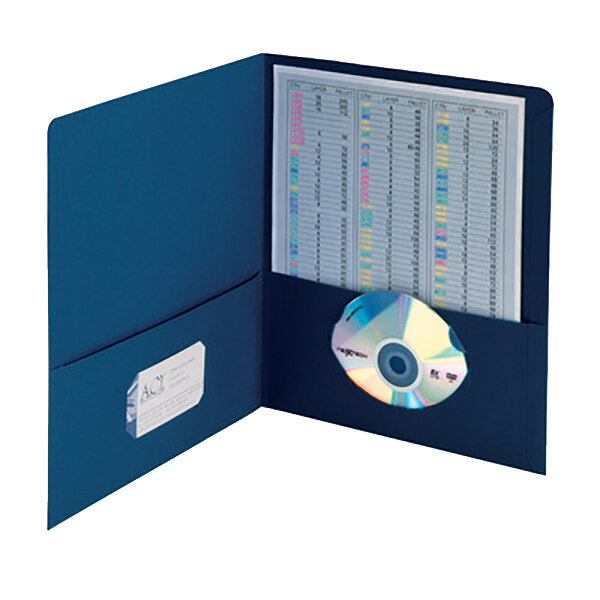 Smead Lockit Two-Pocket Folder - Letter Size, Dark Blue, 25 Per Box - View #13