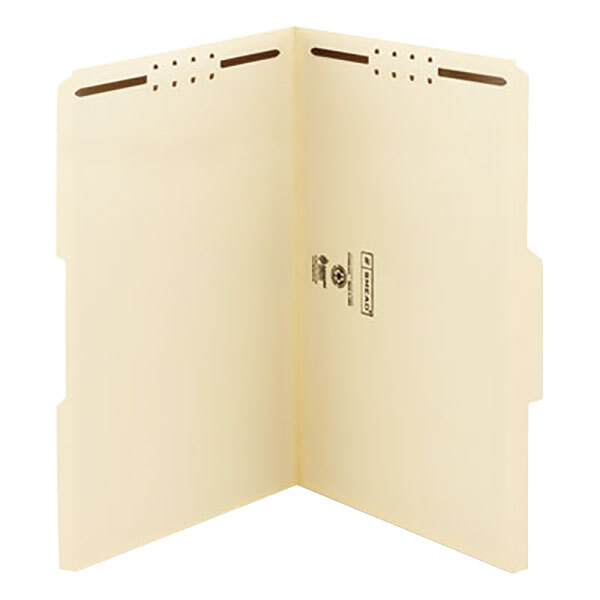 Smead 19537 Legal Size Fastener Folder with 2 Fasteners Reinforced 1/