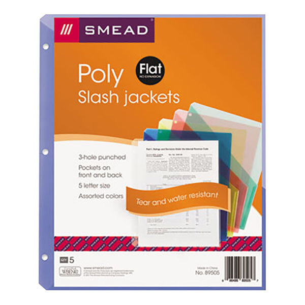 Smead 89505 Organized Up Letter Size Slash Style File Jacket Three