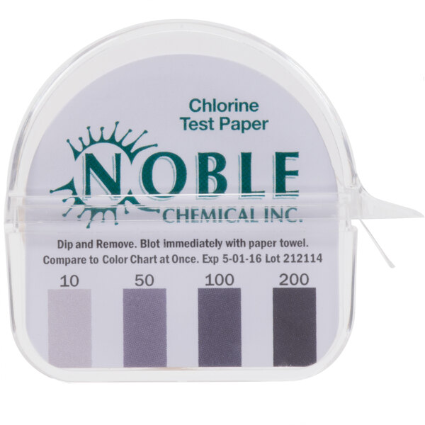 Noble Chemical CM-240 Chlorine Test Strips 100/Vial Buy More Save More! 