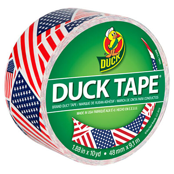 Duck Tape 283046 1 7/8" x 10 Yards Colored U.S.A. Flag Duct Tape