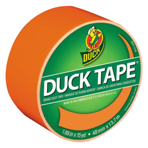 Duck Tape 1265019 1 7/8" x 15 Yards Colored Neon Orange Duct Tape