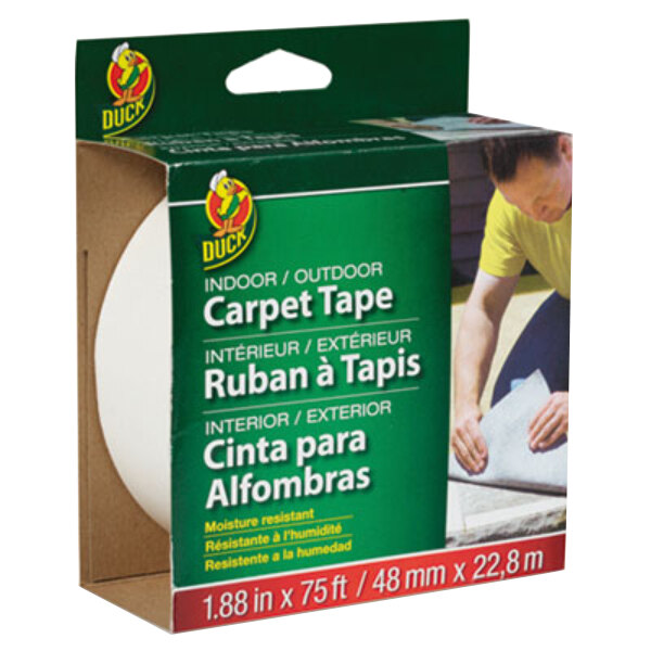 Duck Tape 442062 1 7/8" x 25 Yards Clear Carpet Tape